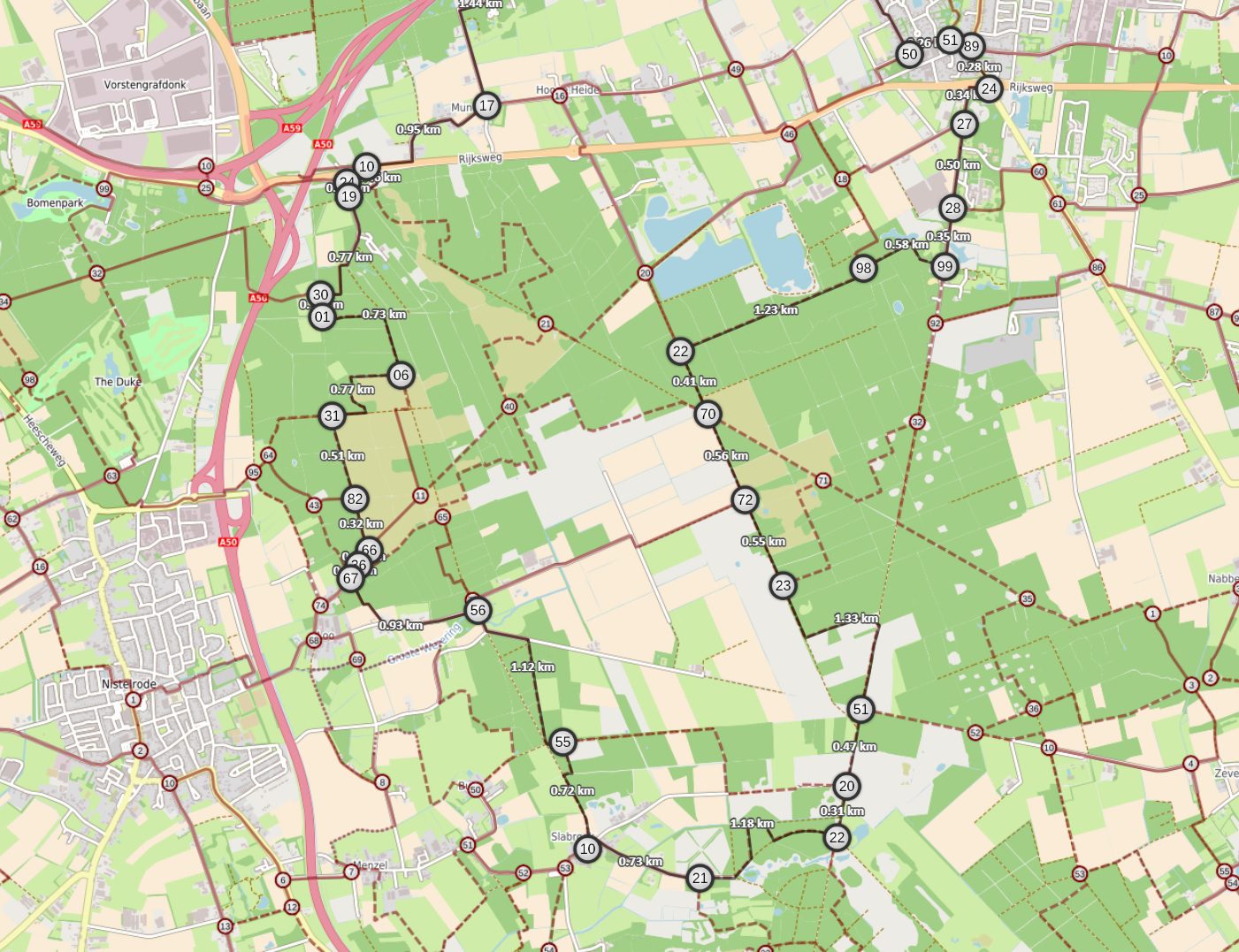 Wandeltocht Maashorst, Slabroek, 28,5 km deel 2